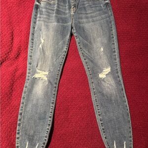 PISTOLA | Arielle Skinny Distressed Scissor-Cut Hem Ankle Jeans | Size 29
